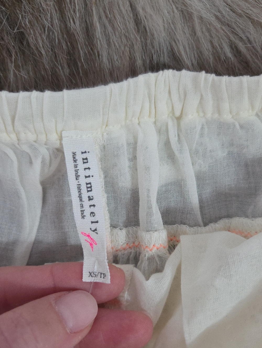 NWT Free People Intimately Women's Ivory Tiered Ruffle Shorts w/ Lace Trim - XS - Picture 4 of 4